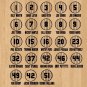 Retired Yankees Pinstripe Jersey Baseball Design Vinyl Decals (23 Sticker Sheet)