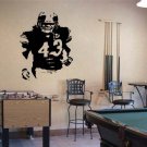 Troy Polamalu Pittsburgh Steelers Football Vinyl Wall Sticker Decal 32"h x 22"w