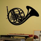 French Horn Musical Instrument Vinyl Wall Sticker Decal 22"h x 32"w French Horn Musical Instrument Vinyl Wall Sticker Decal 22"h x 32"w