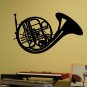 French Horn Musical Instrument Vinyl Wall Sticker Decal 22"h x 32"w