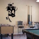 Football Player Cornerback Vinyl Wall Sticker Decal 22"w x 40"h