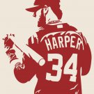 BRYCE HARPER Washington Nationals Baseball Vinyl Decal Sticker 28"h x 22"w
