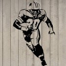 Barry Sanders Detroit Lions Football Vinyl Wall Sticker Decal 27"w x 44"h