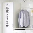 Wash Dry Fold Iron Laundry Room Vinyl Wall Quote Sticker Decal 22"h x 3"w