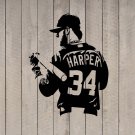 BRYCE HARPER Washington Nationals Baseball Vinyl Sticker Decal 13"w x 17"h BRYCE HARPER Washington Nationals Baseball Vinyl Sticker Decal 13"w x 17"h