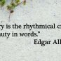 Edgar Allan Poe Poetry is the Creation of Beauty Vinyl Sticker Decal 5"h x 22"w