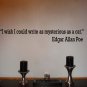 Edgar Allan Poe Mysterious as a Cat Quote Vinyl Wall Sticker Decal 3.5"h x 22"w