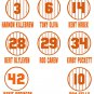 Retired Minnesota Twins Pinstripe Jersey Baseball Vinyl Decals (8 Sticker Sheet)