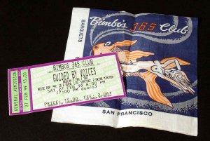 GUIDED BY VOICES Beulah TICKET Bimbo's 365 NOISE POP Free Shipping