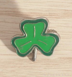 Three Leaf CLOVER Vintage Pin St. Patrick Accessory FREE SHIPPING
