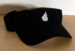 Jack In The Box Black Visor Silver EMBROIDERED Logo FREE SHIPPING