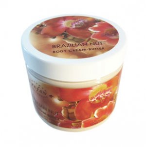 Brazilian Nut body butter cream with cocoa and shea butters, jojoba oil and yoghurt