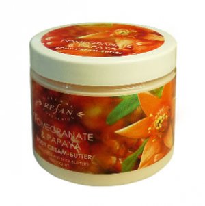 Pomegranate & Papaya body cream butter with cocoa and shea butters, jojoba oil and yoghurt
