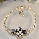 Black-White-Crystal-Lampwork-Bracelet #309-5