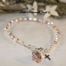 Pastel Sterling Communion Bracelet