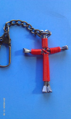KEY CHAIN OR ZIPPER PULL CROSS / ANY COLOR
