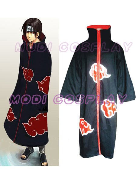 Naruto Akatsuki Itachi Uchiha Deluxe Cosplay Costume 