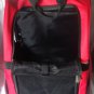 Red Rolling Backpack Pet Carrier with Two mesh zip open windows