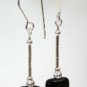 Sterling Silver & Black Glass Beaded Bracelet