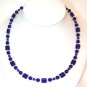 Sterling Silver Cobalt Blue Glass Handmade Bracelet