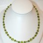 Sterling Silver & Olivine Green Earrings