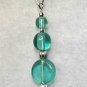 Sterling Silver & Teal Glass Pendant Bead Necklace
