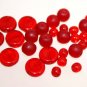Sterling Silver Bright Red Glass Bead Handmade necklace