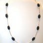 Sterling Silver Montana Blue Oval Glass Bracelet