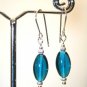 Sterling Silver Indicolite Blue Oval Glass Bracelet