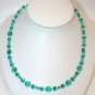 Sterling Silver Teal Glass Bead Handmade necklace