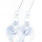 .925 Sterling Silver Crystal AB Heart Earrings made with SWAROVSKI ELEMENTS