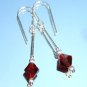 .925 Sterling Silver Siam Ruby Red Crystals made with SWAROVSKI ELEMENTS