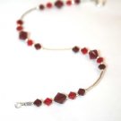 .925 Sterling Silver Siam Ruby Crystal Bracelet made with SWAROVSKI ELEMENTS