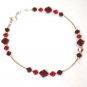 .925 Sterling Silver Siam Ruby Crystal Bracelet made with SWAROVSKI ELEMENTS