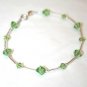.925 Sterling Silver Peridot Green Crystal Bracelet made with SWAROVSKI ELEMENTS