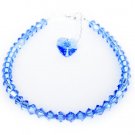 .925 Sterling Silver Crystal Heart Charm Bracelet MADE WITH SWAROVSKI ELEMENTS
