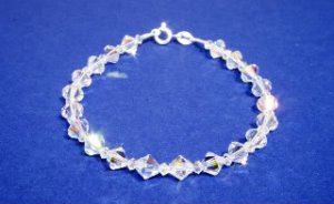 .925 Sterling Silver Crystal AB Bridal Bracelet made with SWAROVSKI ELEMENTS