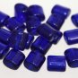 Sterling Silver & Cobalt Blue Glass Beaded Earrings