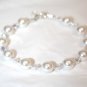 .925 Sterling Silver White Pearls Crystals Bracelet made with SWAROVSKI ELEMENTS
