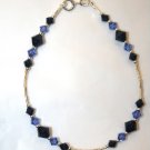 .925 Sterling Silver Indigo Sapphire Blue Crystals made with SWAROVSKI ELEMENTS