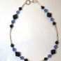 .925 Sterling Silver Indigo Sapphire Blue Crystals made with SWAROVSKI ELEMENTS