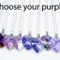 .925 Sterling Silver Purple Heart Earrings made with SWAROVSKI ELEMENTS