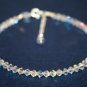 .925 Sterling Silver Crystals AB Handmade Anklet made with SWAROVSKI ELEMENTS