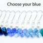 .925 Sterling Silver Light Dark Blue Heart Earrings made with SWAROVSKI ELEMENTS