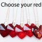 .925 Sterling Silver Dark Light Red Heart Earrings made with SWAROVSKI ELEMENTS