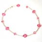 .925 Sterling Silver Rose Pink Crystal Necklace made with SWAROVSKI ELEMENTS