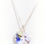 .925 Sterling Silver & Crystal AB Heart Pendant made with SWAROVSKI ELEMENTS