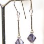 .925 Sterling Silver Tanzanite Purple Earrings made with SWAROVSKI ELEMENTS