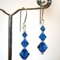 .925 Sterling Silver Earrings Capri Blue Crystals made with SWAROVSKI ELEMENTS