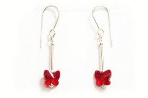 .925 Sterling Silver Crystal Butterfly Earrings made with SWAROVSKI ELEMENTS